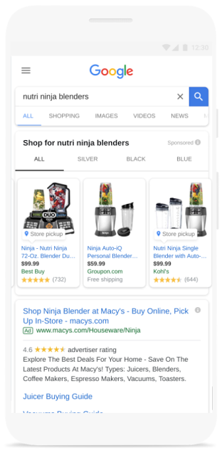 Google 購物產品評分功能