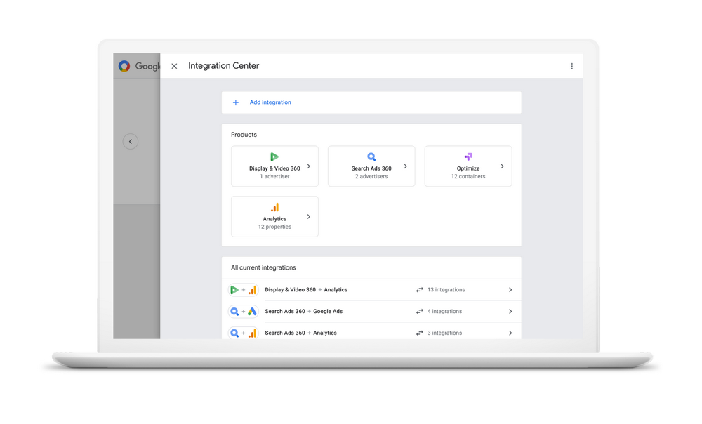 Google Marketing Platform - Integration Center